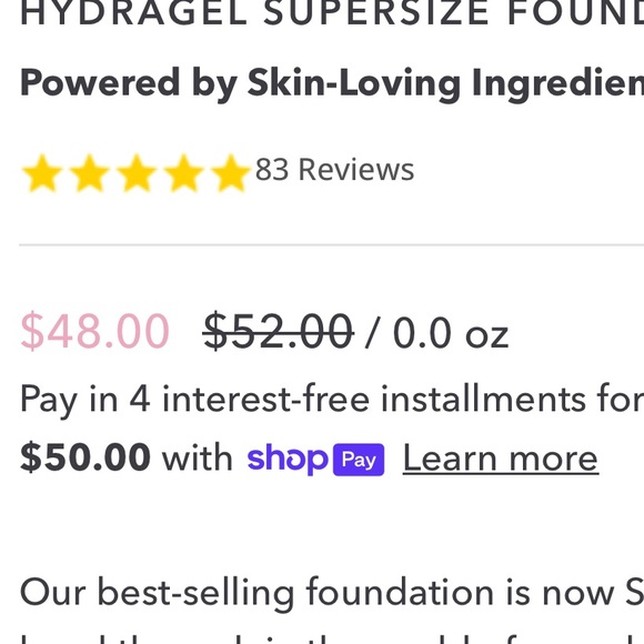 Doll 10 HydraGel Foundation retails $48 New! color Deep - Picture 6 of 6